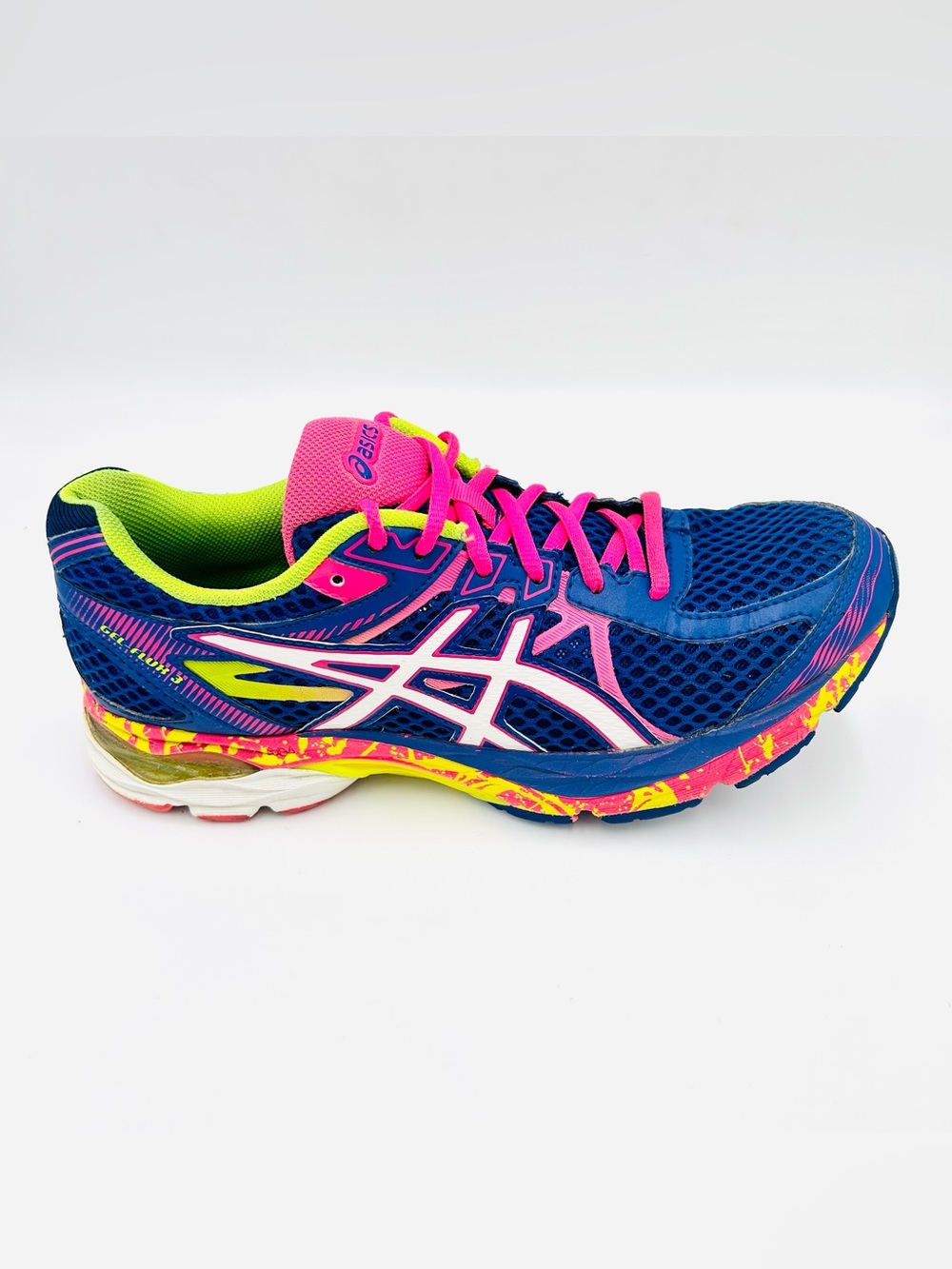 ASICS Gel Flux 3 Running Shoes Women’s Size 8.5 Blue Pink Athletic Sneakers - Picture 2 of 10